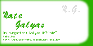 mate galyas business card